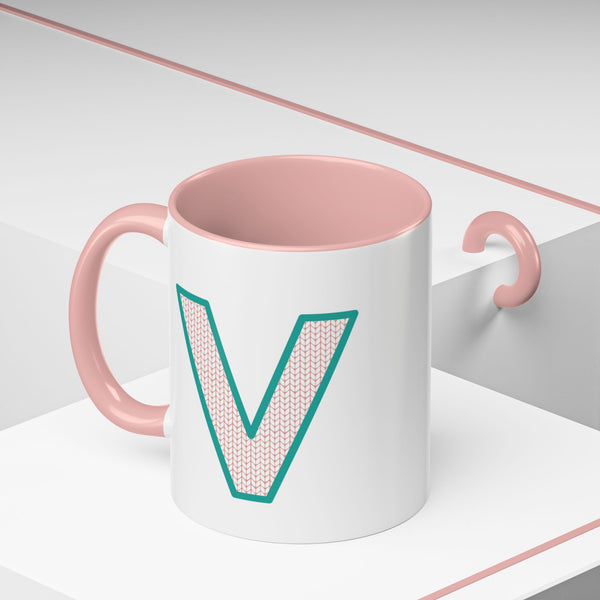 Sweater Letter Mug - V