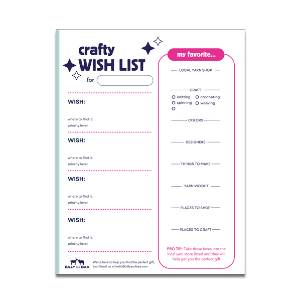 Crafty Wish List Printable