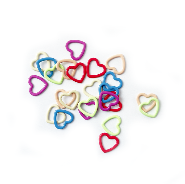 Rainbow Heart Stitch Markers