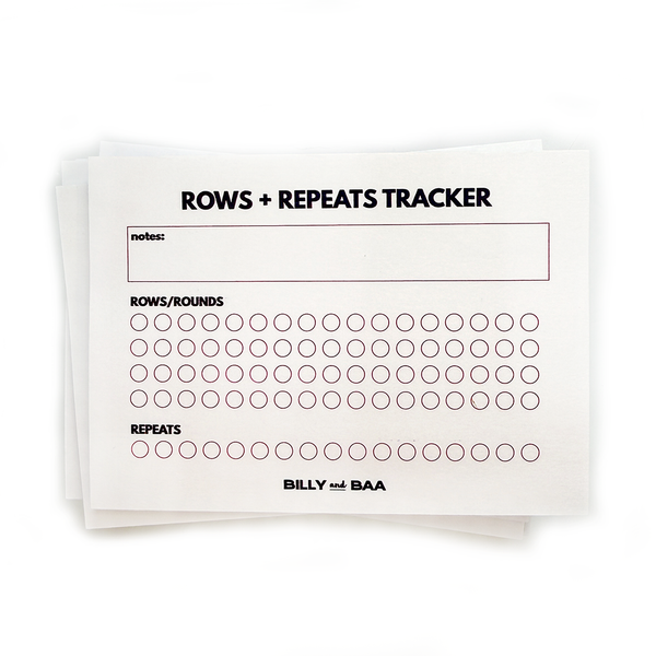 Rows + Repeats Tracker Knitting Sticky Notes