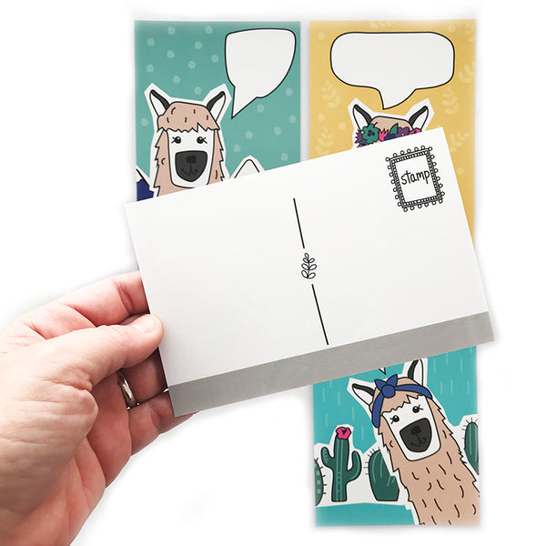 Hello Llama Postcards