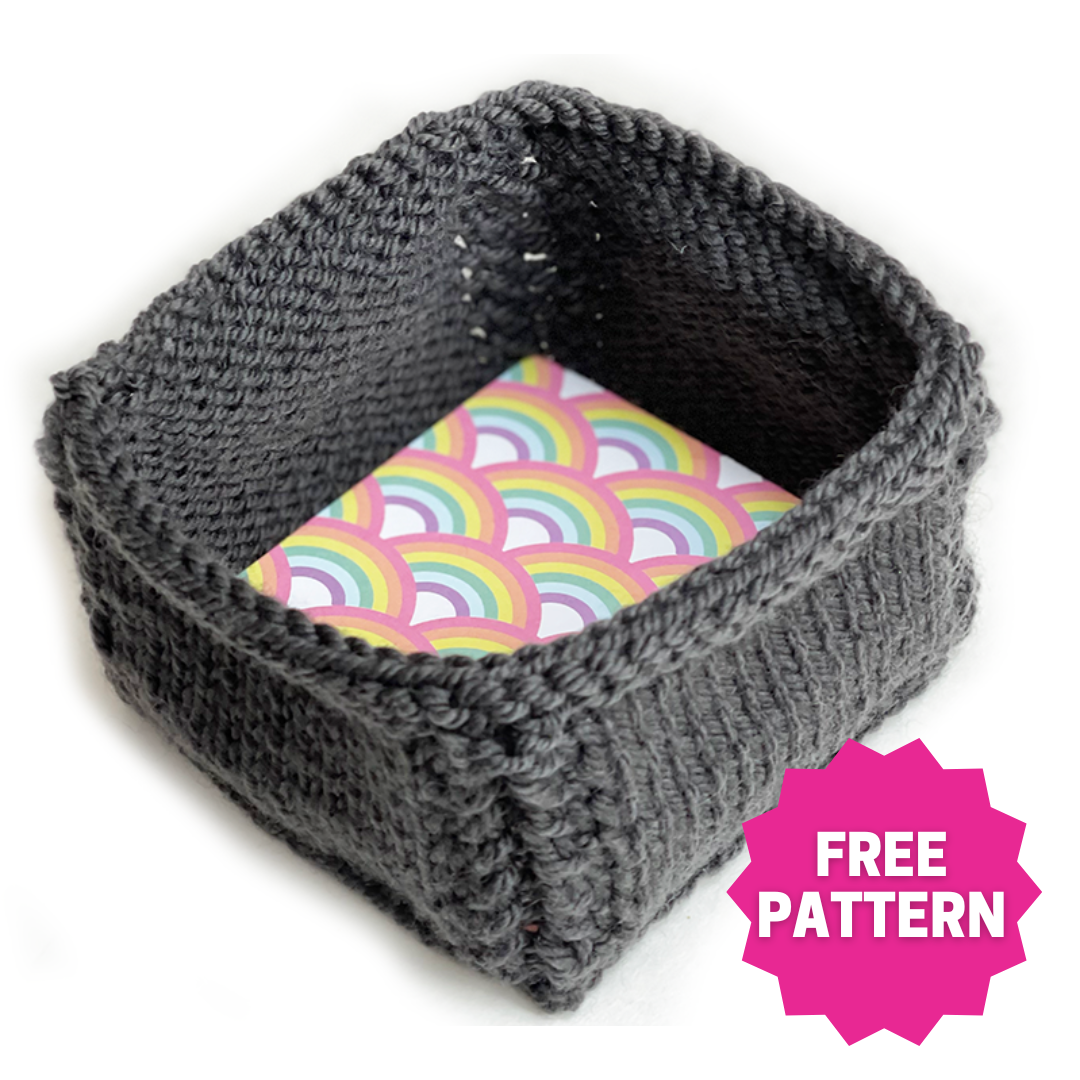 Knitting Patterns & Supplies - Garter Stitched Baskets