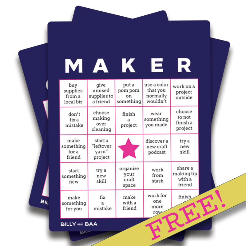 More on Maker's Bingo Cards by Amusing Yarns